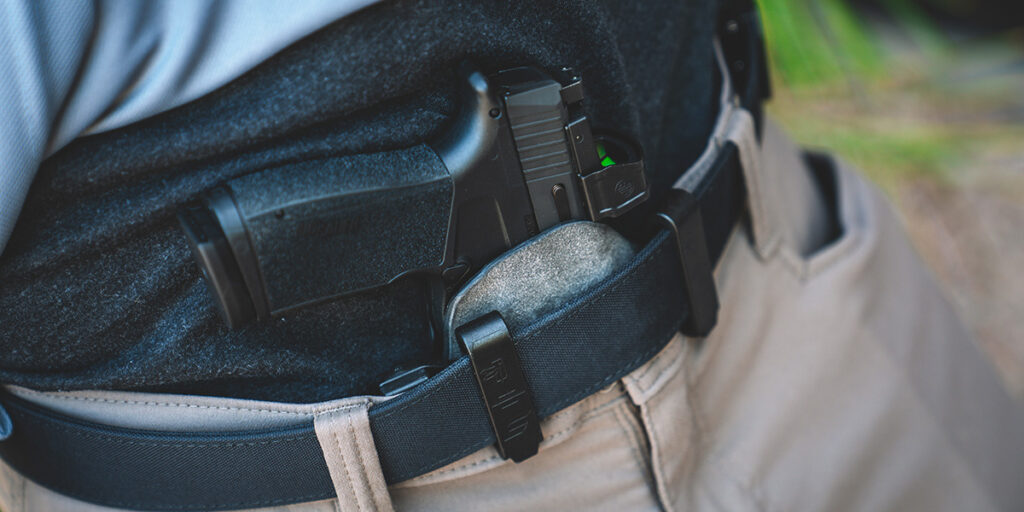 A Sig P365X Macro holster: this is the INCOG X, a P365 IWB holster. 