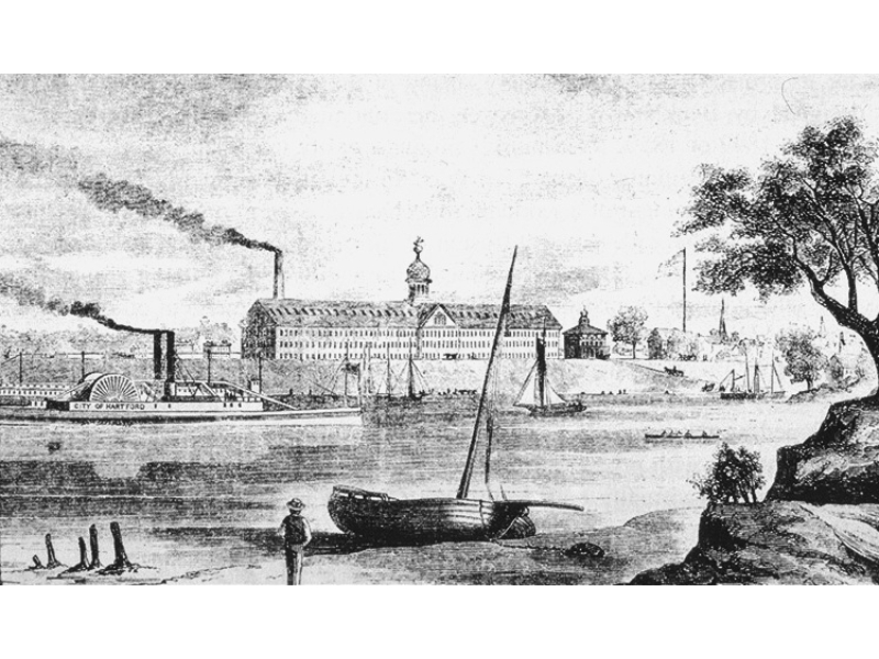 An engraving of Colt's factory viewed from the east. (Photo Cred
