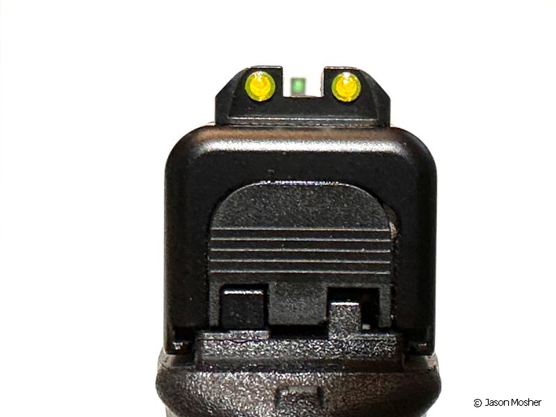 Truglo night sights for Glock 19/17 pistol.