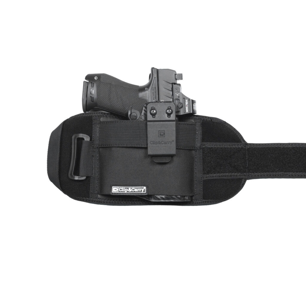 handgun in belly band holster