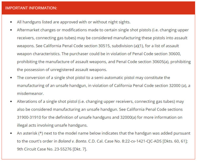 California Handgun Roster: What is it, and what's it's status