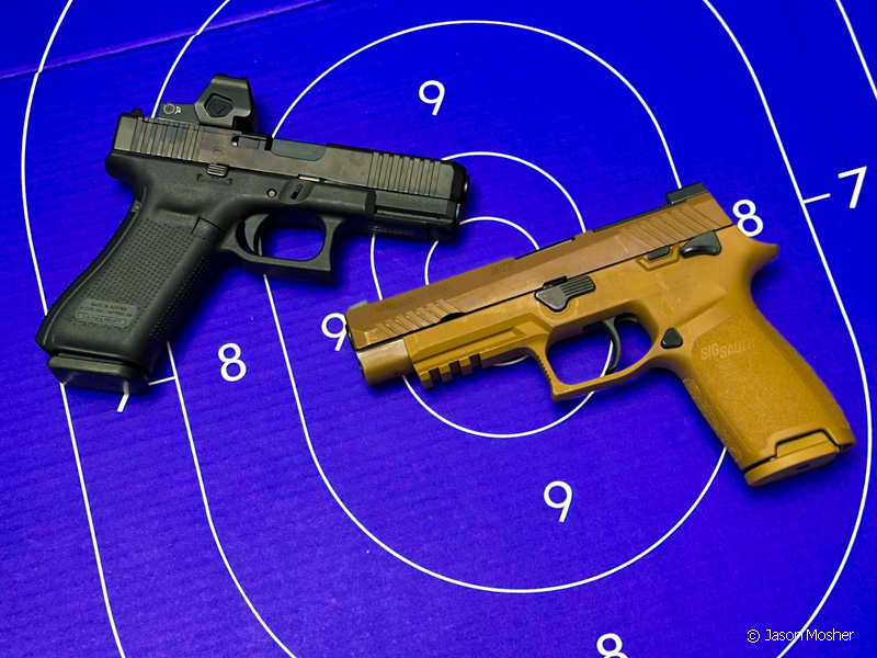 Glock 45 and Sig M17.