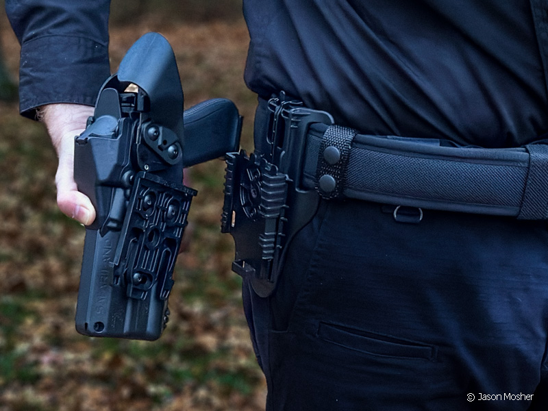 QLS system on a holster, 