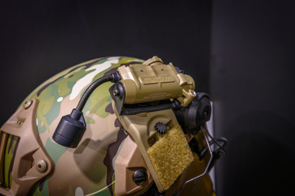 Streamlight worked to combine several helmet mounted accessories into a single unit they call the Sidewinder Stalk.