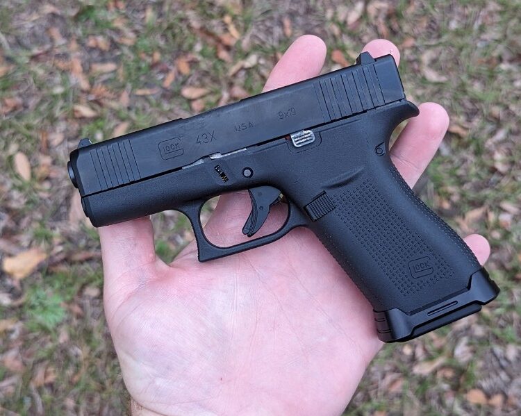 Glock 43X in hand
