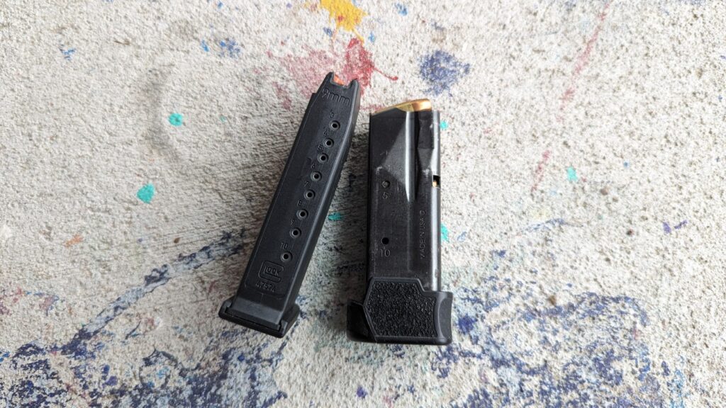 Glock 43x and sig p365 10-round magazines