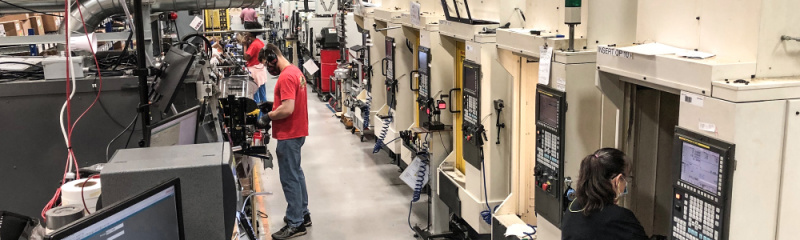 production floor inside of the Ruger manufacturing facility.