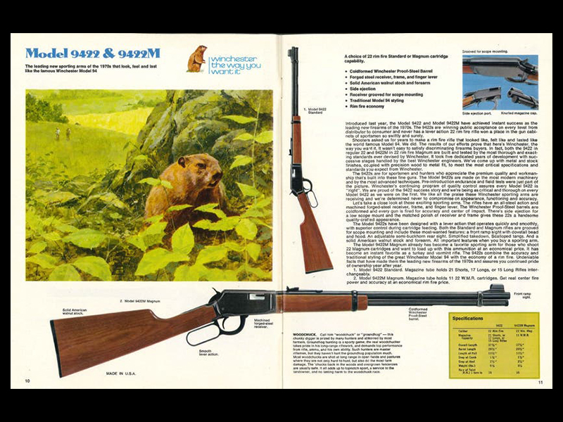.22 WMR Model 9422 and 9422M - Winchester Repeating Arms