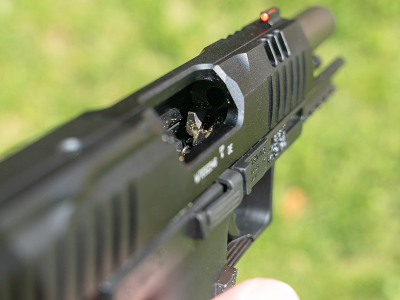 dirty ejection port in pistol from rimfire training