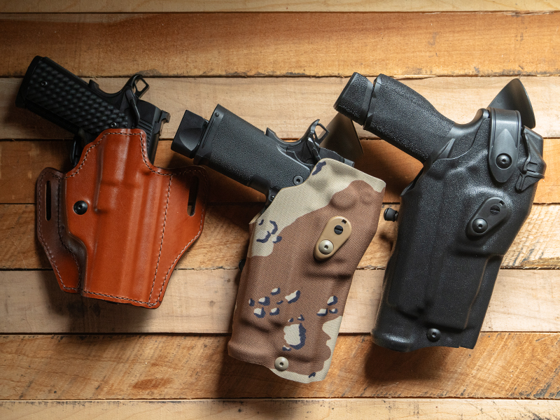 Springfield Armory 1911 TRP, Prodigy, and Echelon in Bianchi and Safariland holsters