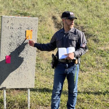 pictured is Rick Hogg talking about the War HOGG self eval with The Firearms Training Notebook