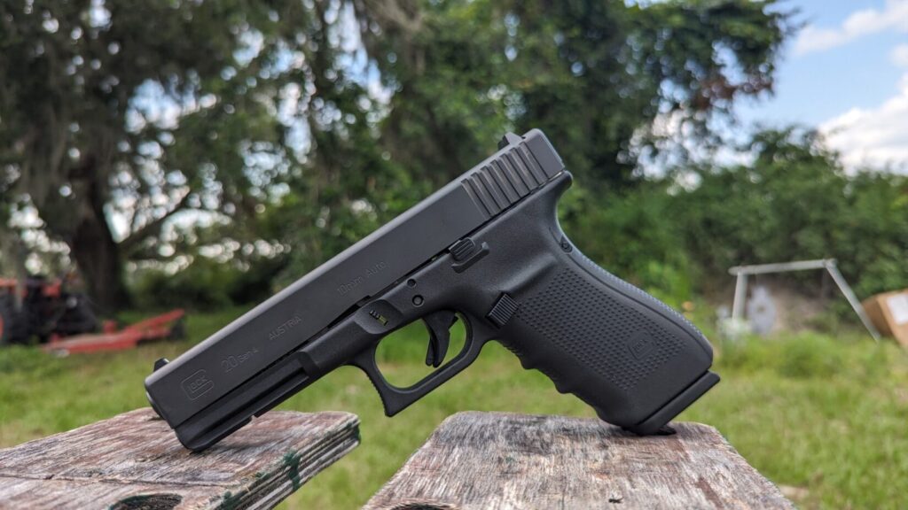 The Glock 20 side view