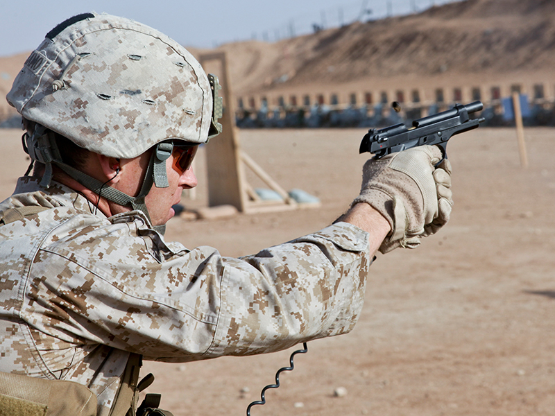 Beretta M9 service pistol (Cpl. James Mast; DVIDS))