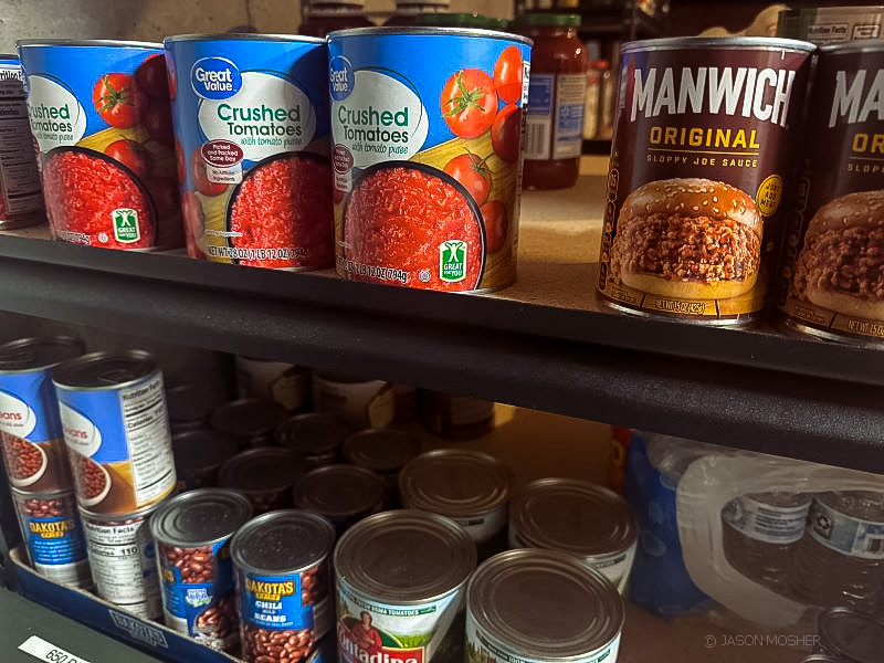 Canned foods.