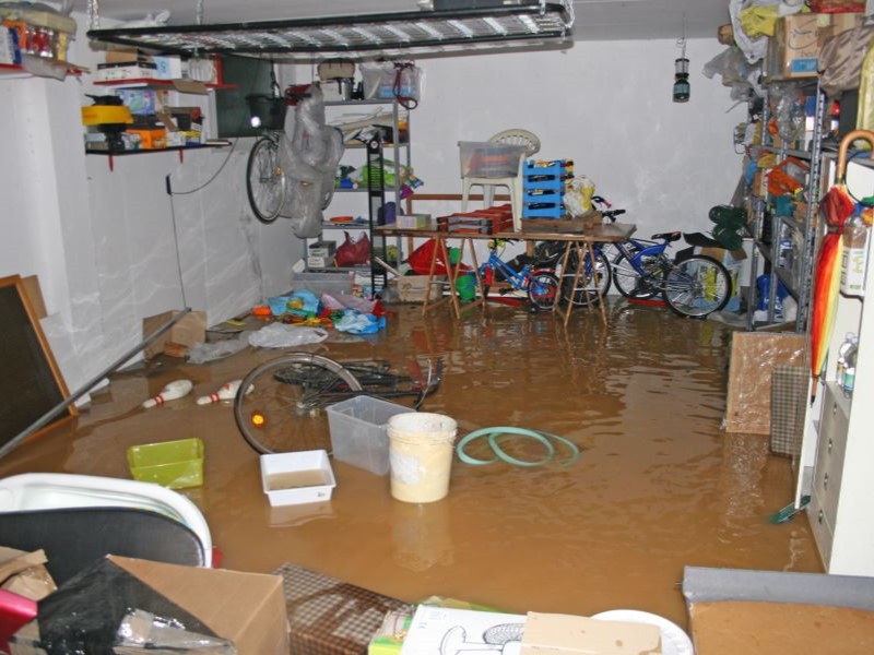 Flooded basement. 