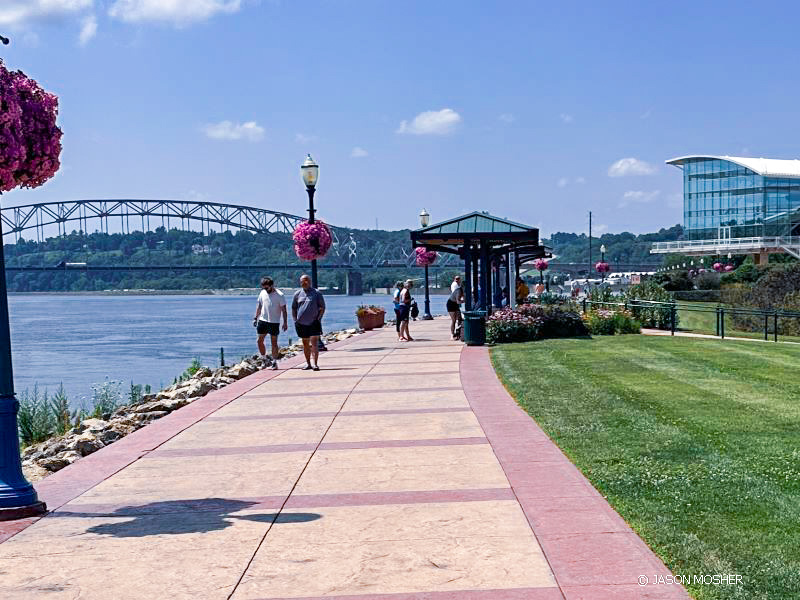 People walking in public area.