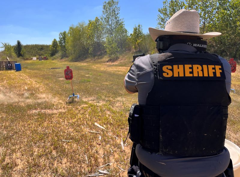 Deputy shooting at the range. 