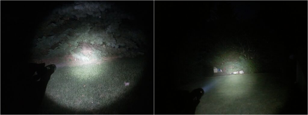 Outdoor flashlight beam