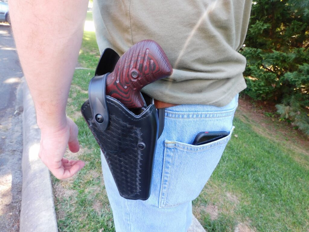 Revolver in a holster