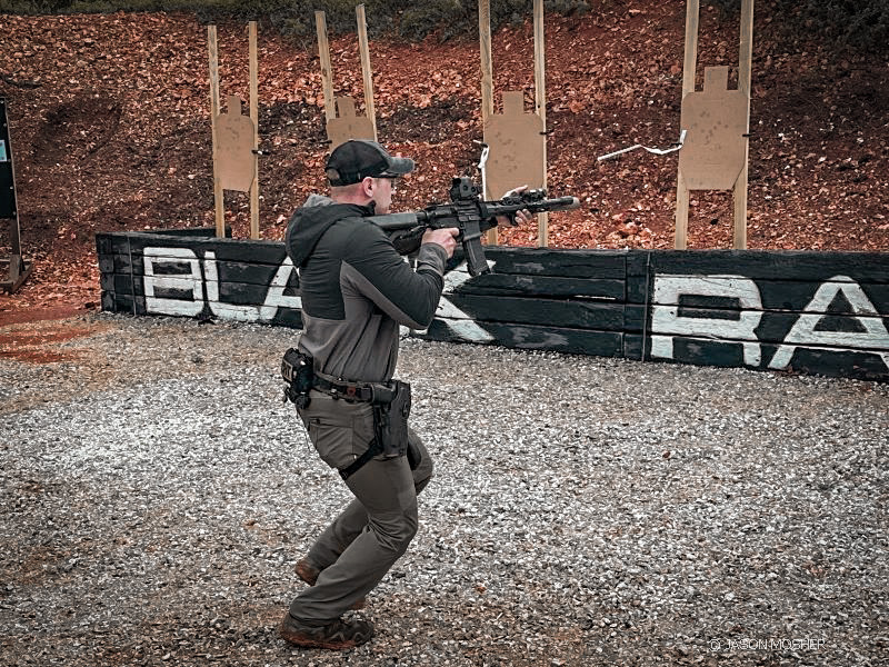 Rick Crawly on the range. 