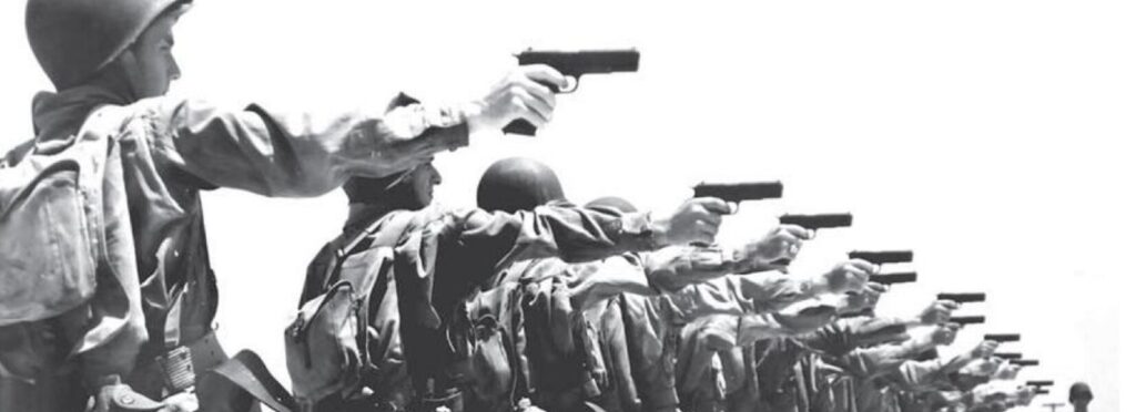 soldiers shooting M1911