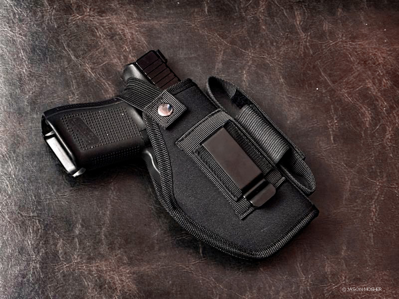 Nylon holster with Glock 19. 