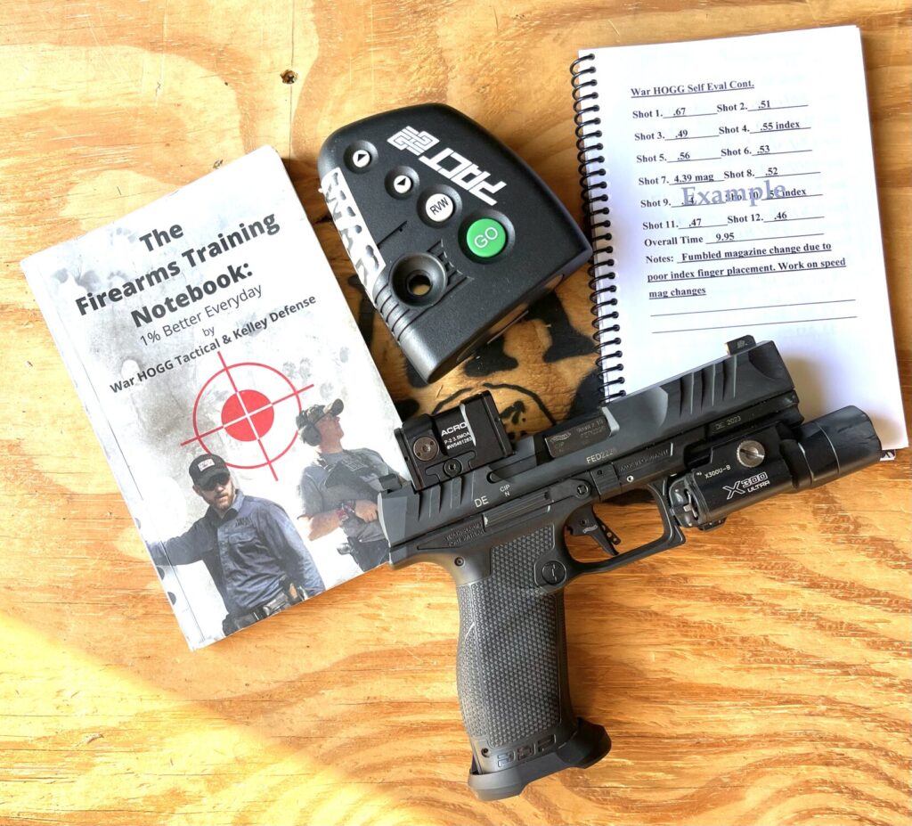 The Firearms Training Notebook with the PACT Club Timer III are critical tools for your marksmanship growth