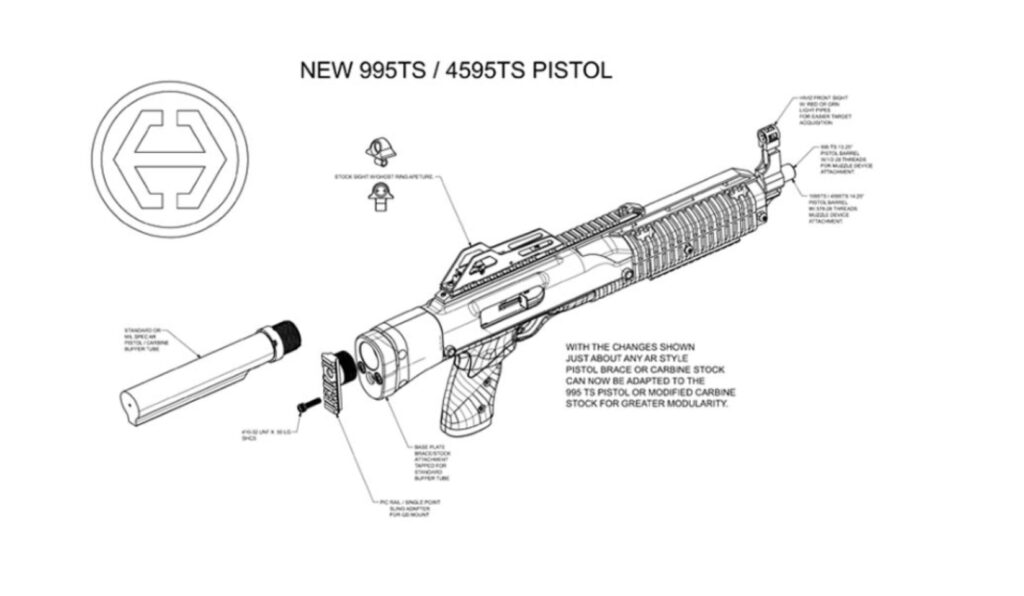 hi point 995p pistol drawing