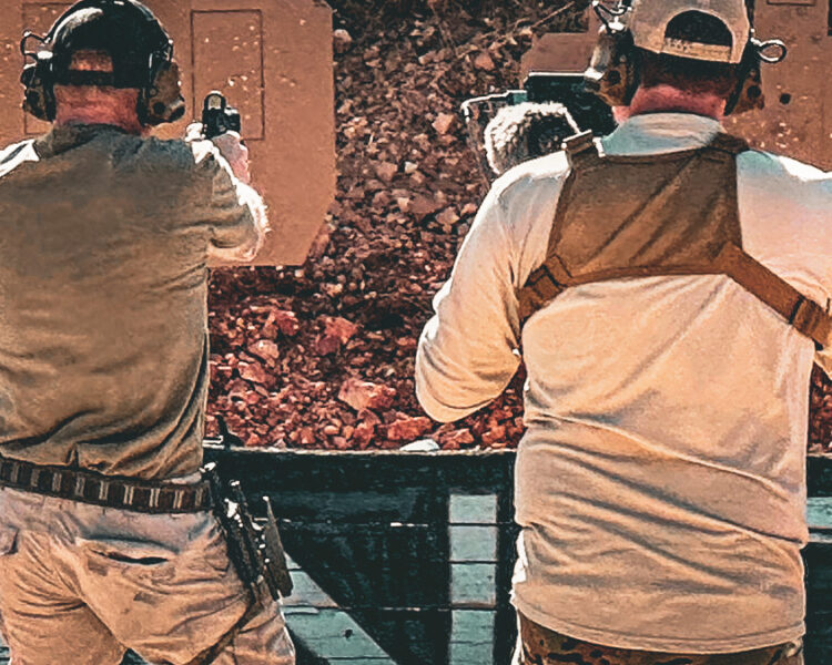 Training on the range.