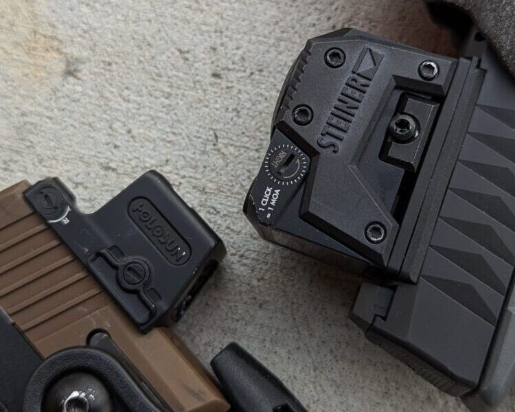 Red dots on handguns