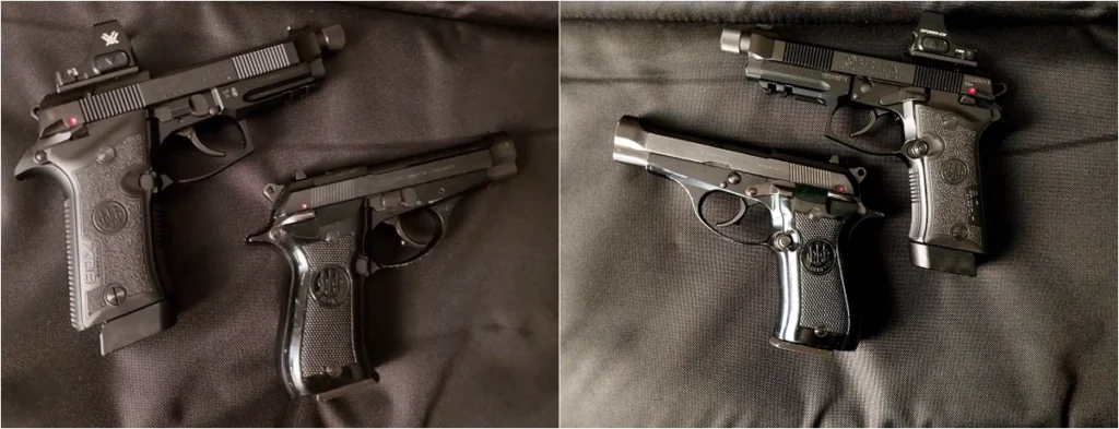 Beretta 80X Tactical and a Beretta 81