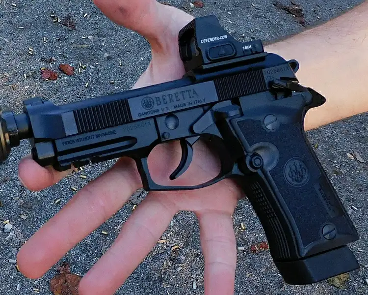Beretta 80X Tactical pistol with a SilencerCo Spectre 9 suppressor