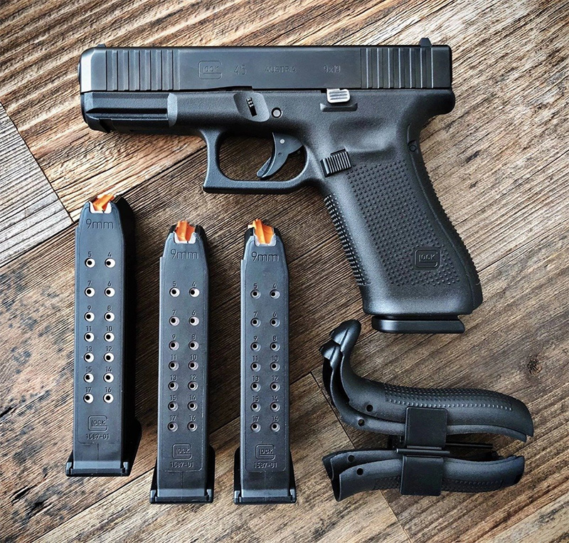 The G19X took the Colt Commander concept and ported it to Glock’s 9-millimeter line of pistols. The G19X has an overall length nearly identical to the Glock 19 but a height—largely including grip length—identical to the Glock 17.