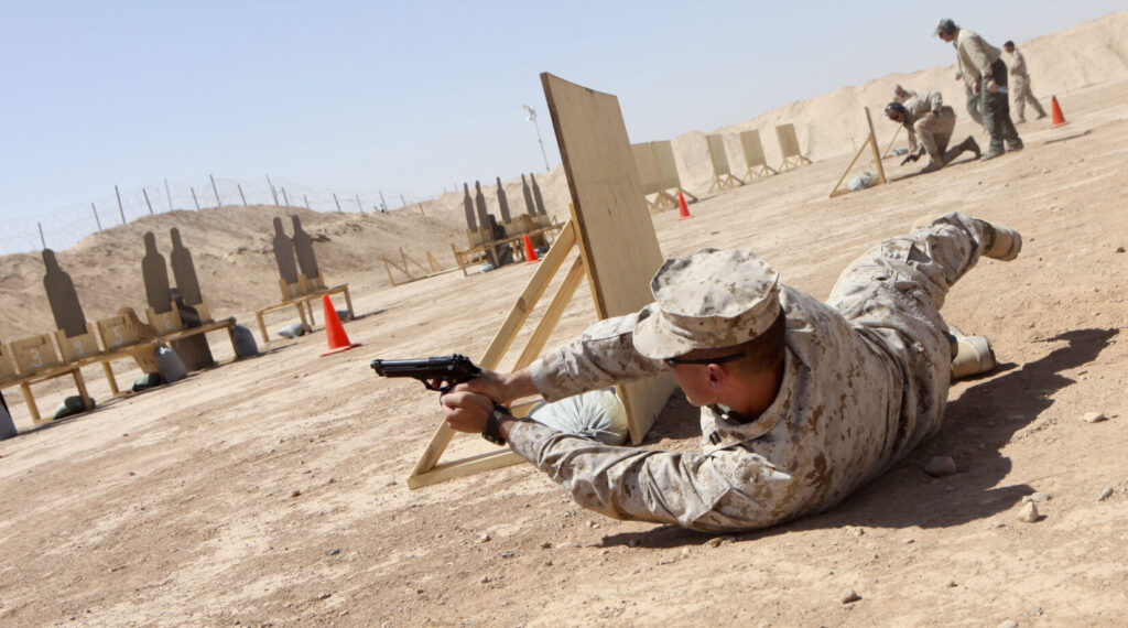 Marine firing M9