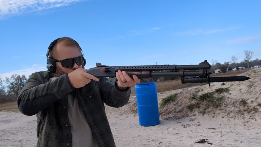 Shooting a trench gun