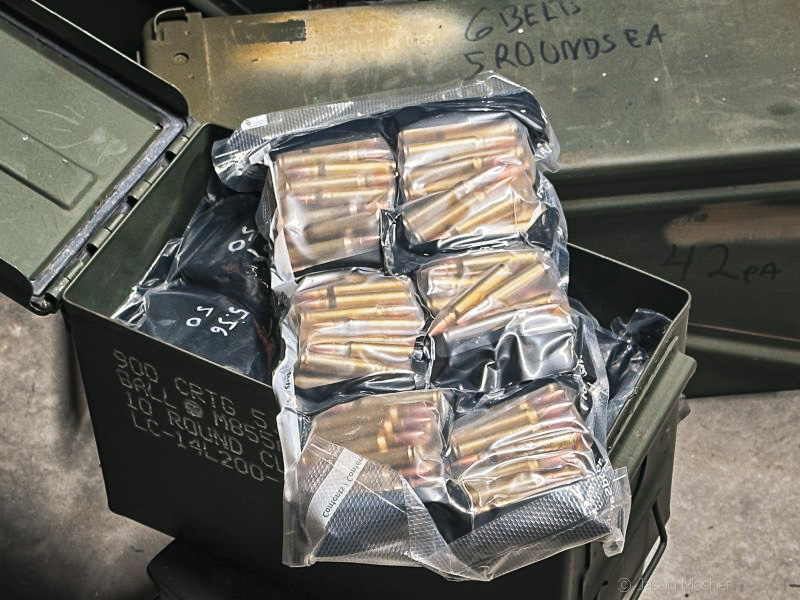 Vacuum sealed ammunition.