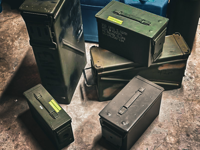 Ammo storage cans.