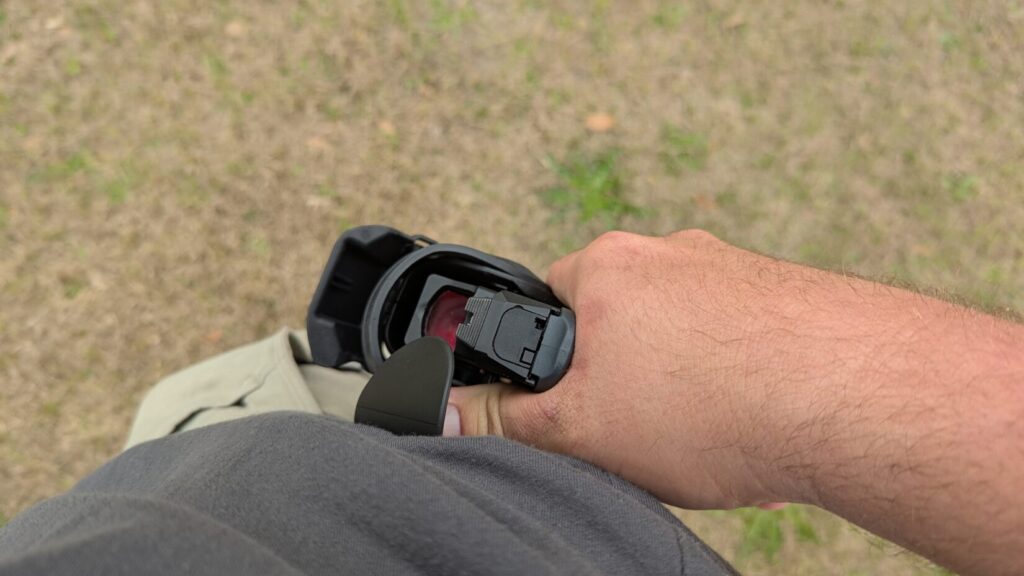 Drawing from holster
