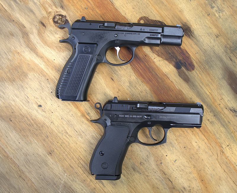 cz p01 pistol next to a cz 75
