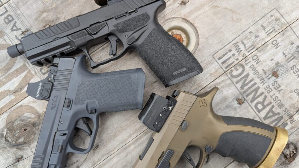 ergonomics of three modular handguns