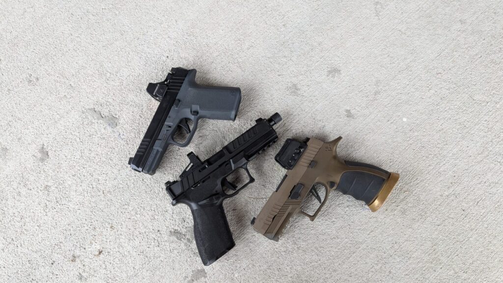 three modular handguns