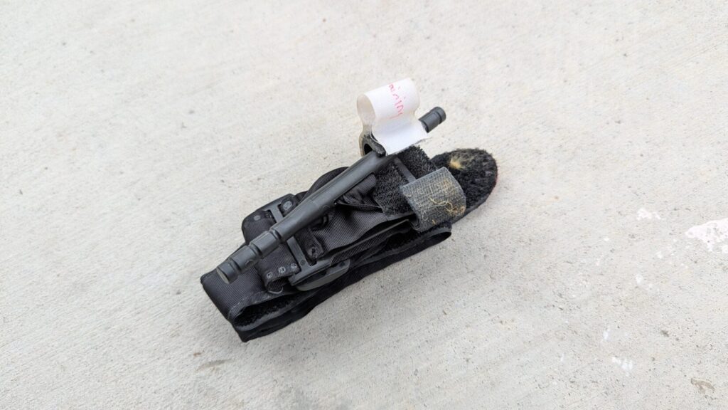 tourniquet on concrete