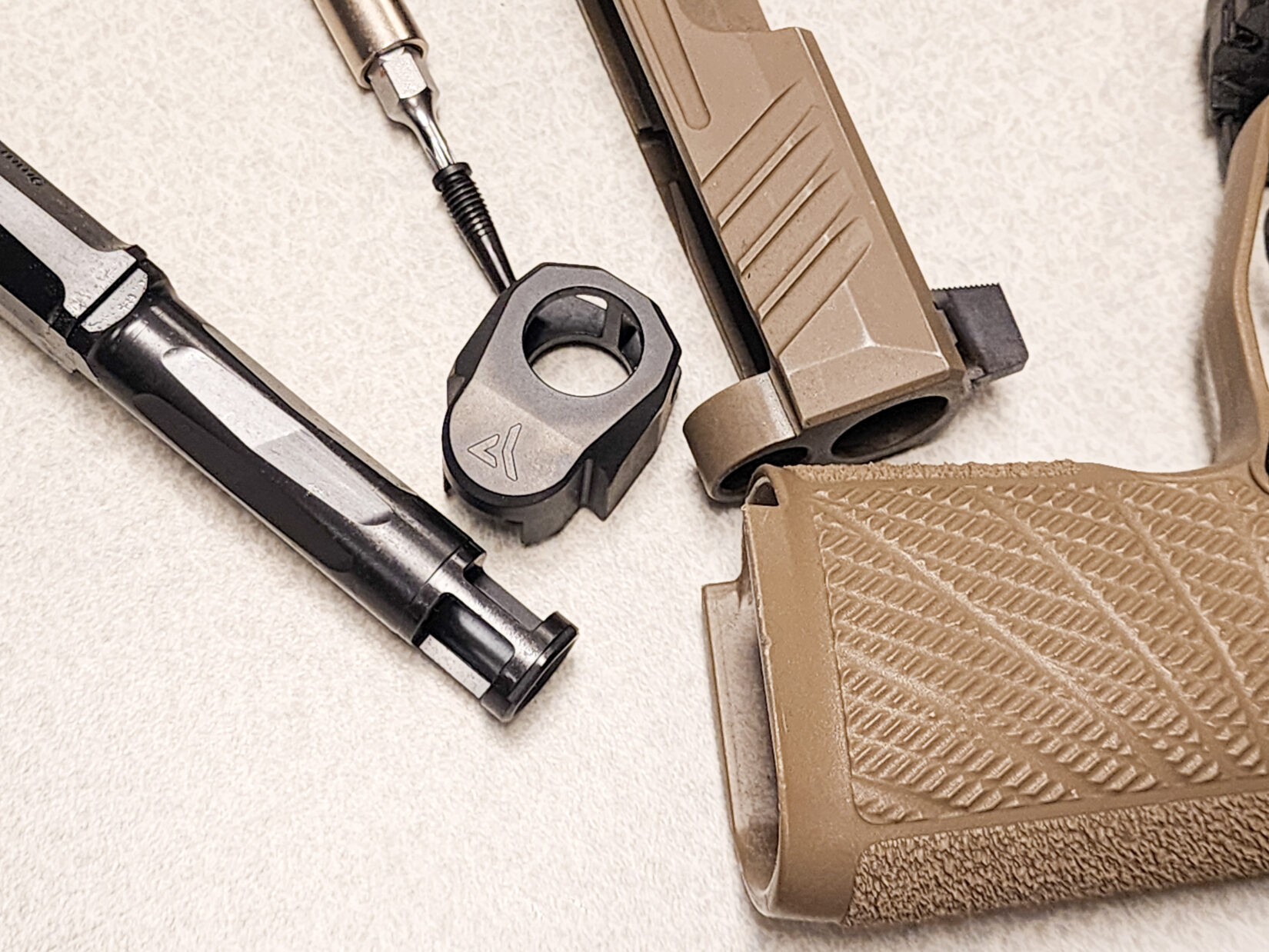 Close-up showing the machining quality and finish of the Afterburner + Ramjet components.