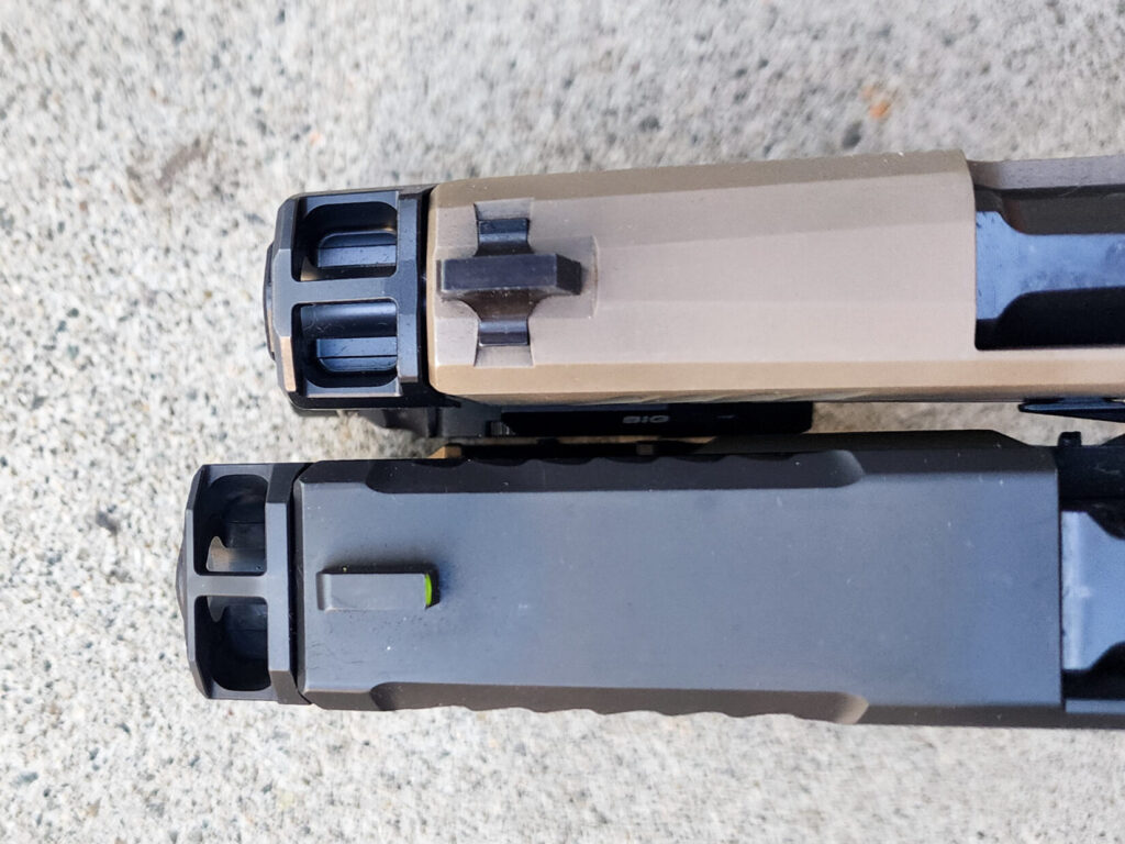 Top-down view of the Radian Afterburner's compensator ports