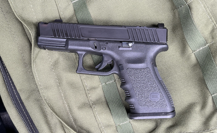 Angled Spade Imperium 9C slide on Glock 19.