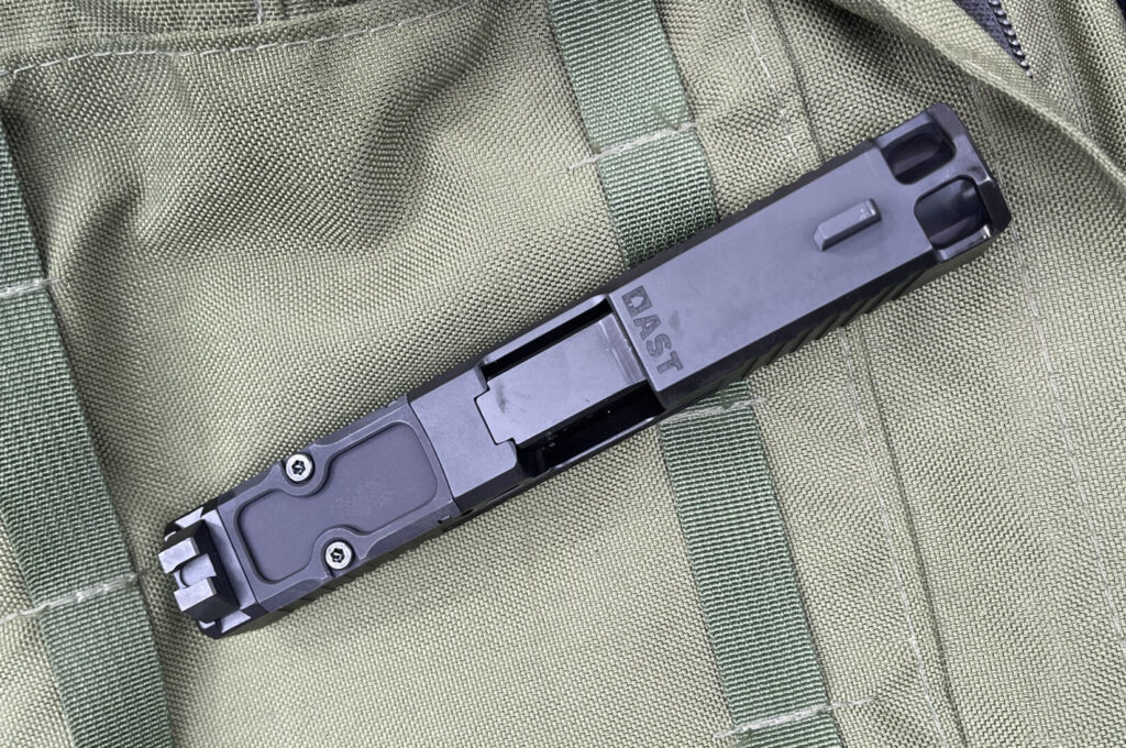 Angled Spade Imperium 9C slide assembly seen from above