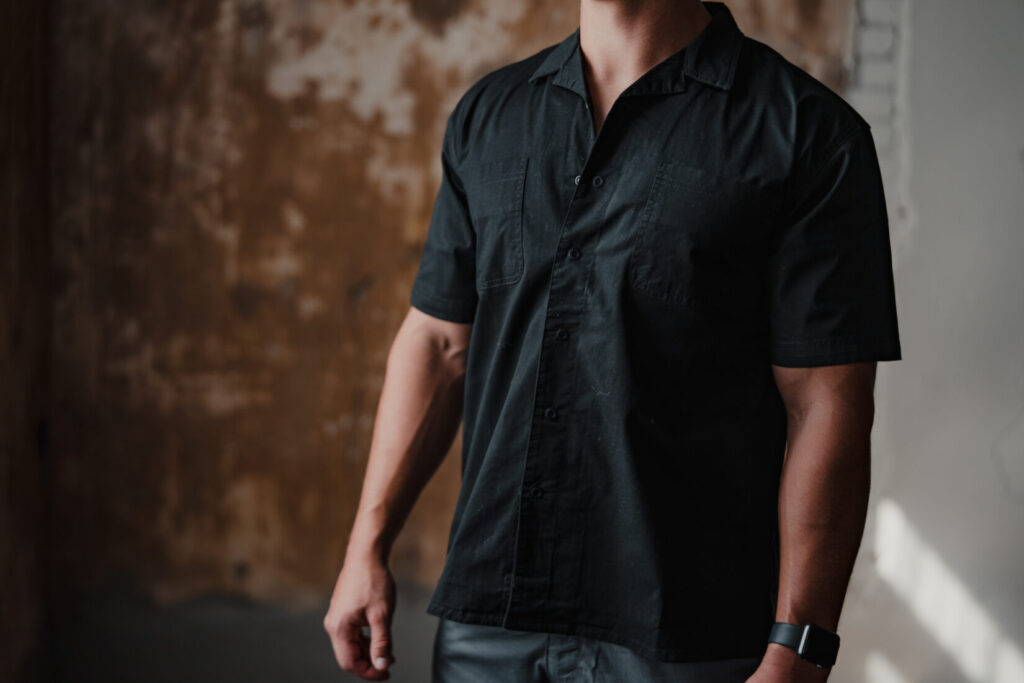 Dark vertx camp collar shirt