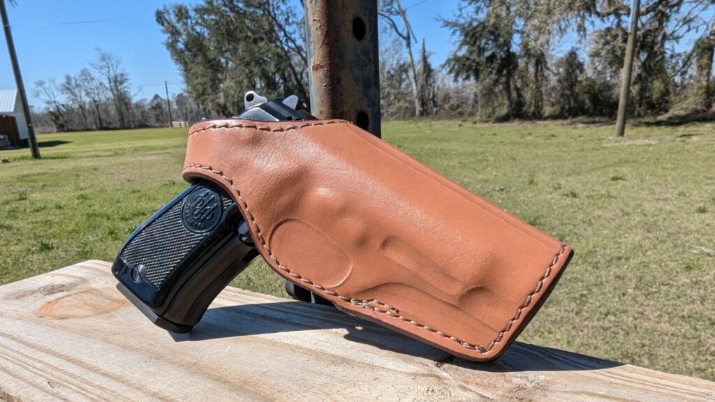 Bianchi leather holster and gun
