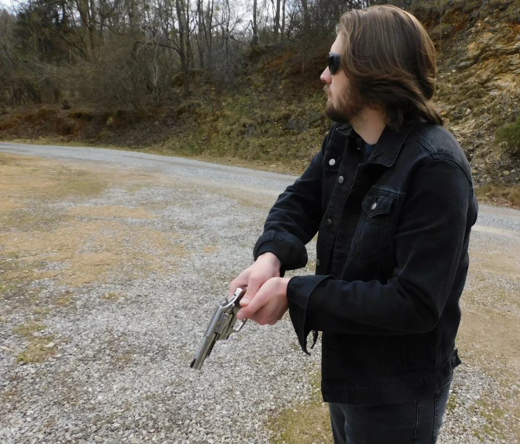 Man with a Colt Viper revolver