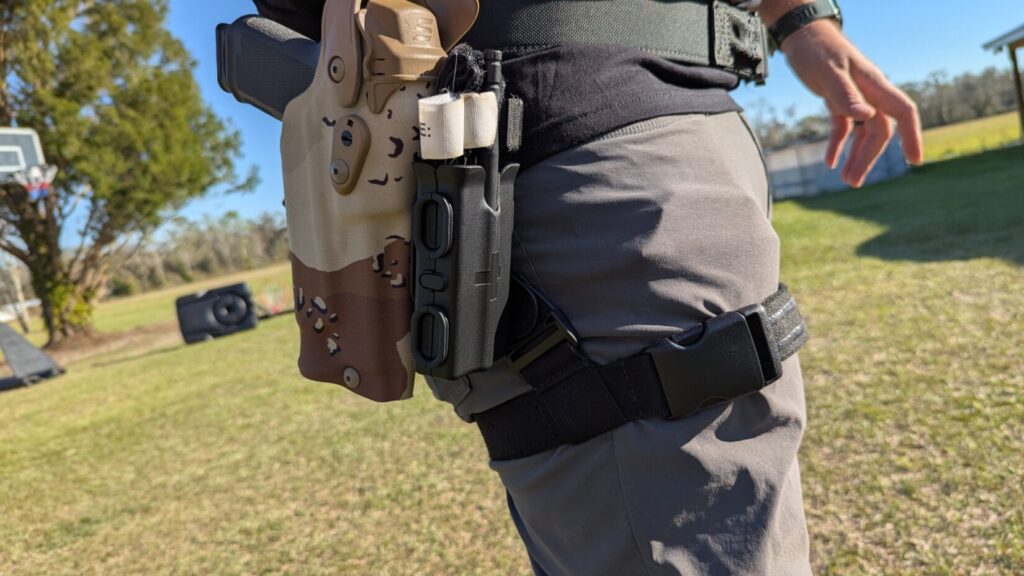 Gifts for gun lovers! Safariland's holster-mounted tourniquet holder. Keep a TQ mounted directly to a wide variety of holster styles. 